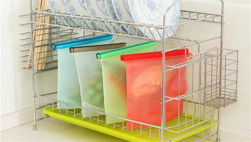Sacs en silicone réutilisables pour le camping et les repas nomades