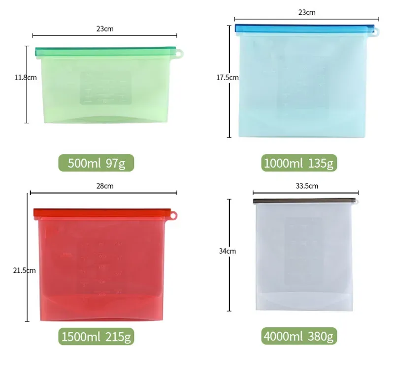Détail du joint hermétique des sacs en silicone