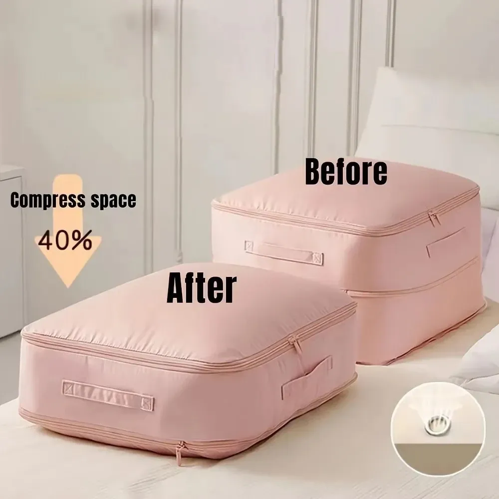 Sac de rangement auto-compressible en situation