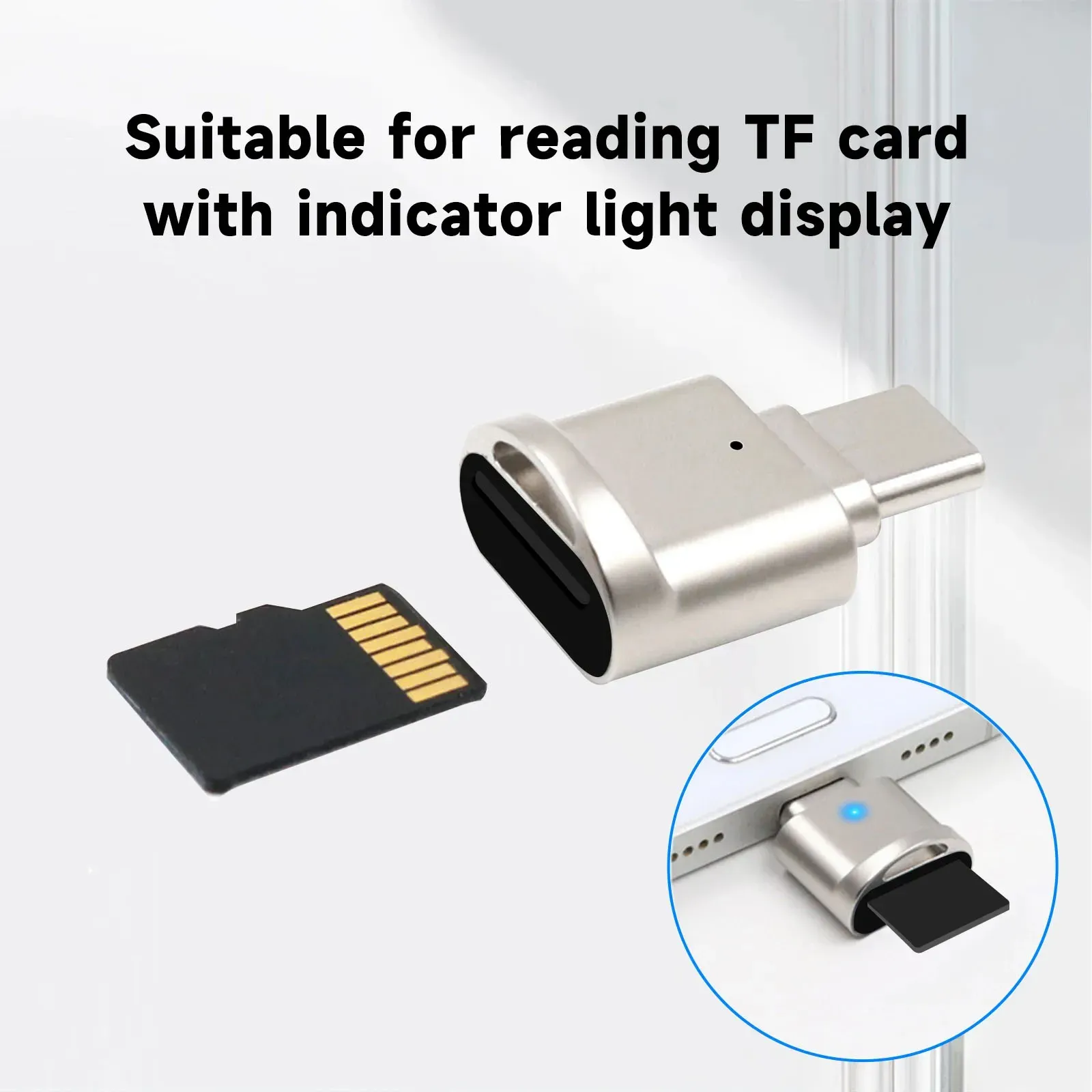 Lecteur de carte TF OTG avec indicateur LED