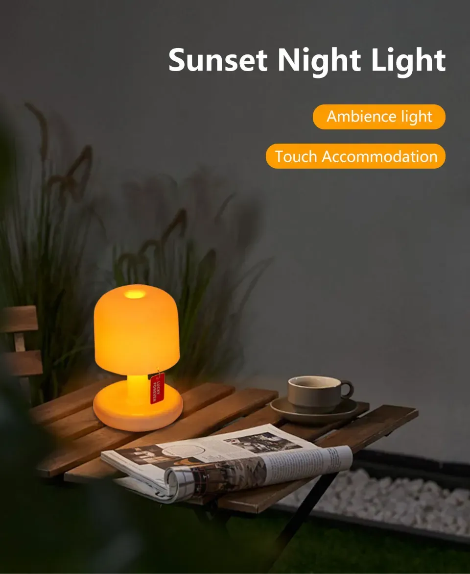 Veilleuse coucher de soleil rechargeable vue d'ensemble