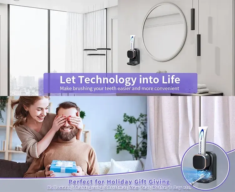 Distributeur de dentifrice, vue de face