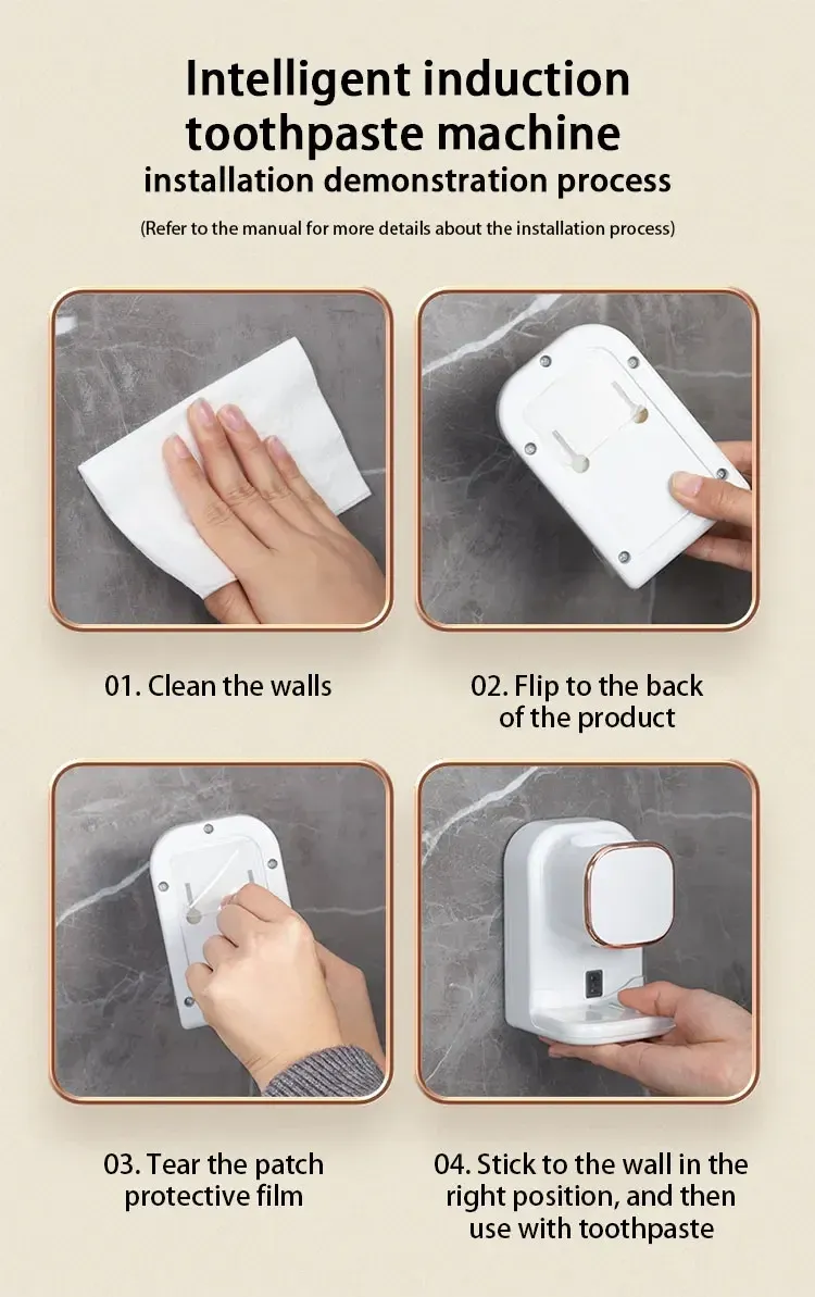 Distributeur de dentifrice, détail final