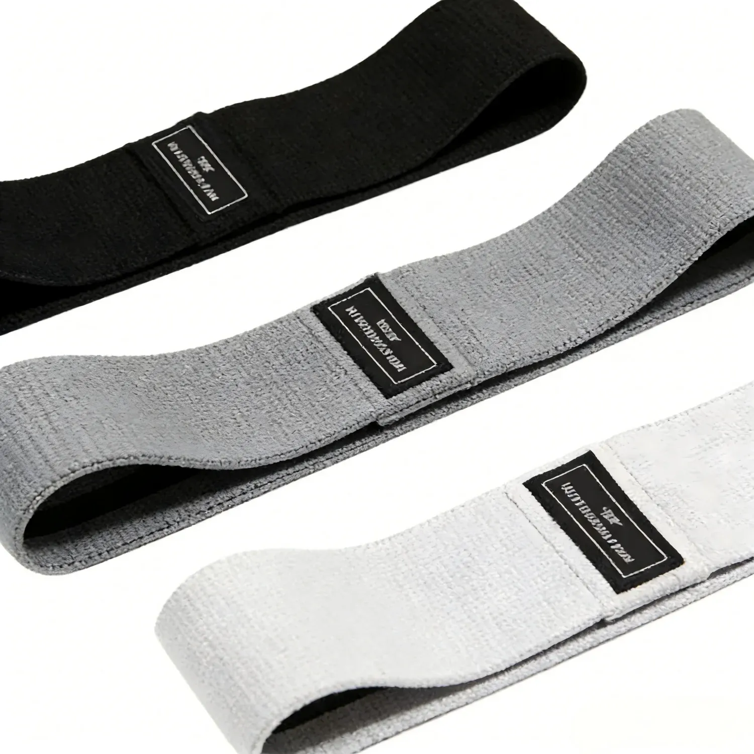 Bandes de résistance en tissu à boucle pour l'entraînement des hanches, des fessiers et des cuisses, idéales pour les squats et le yoga 3