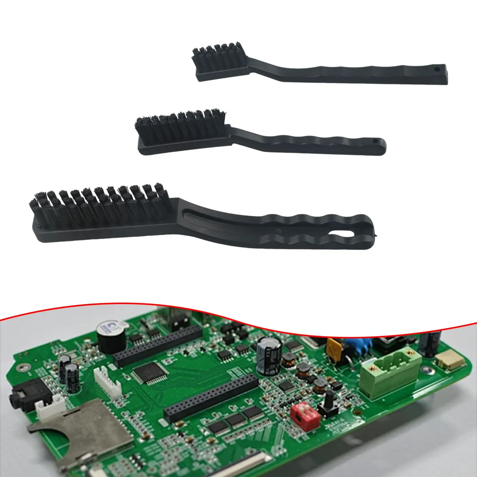 Brosse antistatique de nettoyage pour circuits imprimés (PCB), petite brosse à main pour dépoussiérage 2