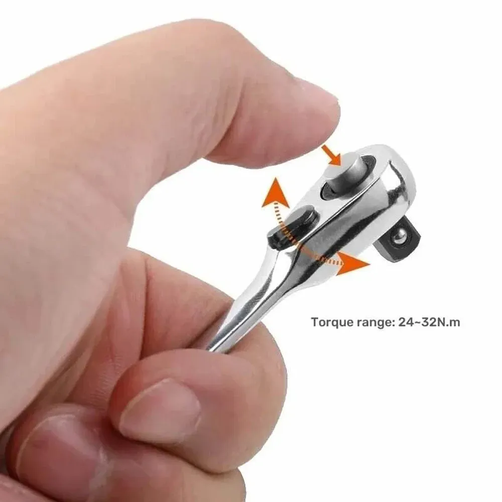 Mini clé à cliquet double tête, équilibre en main