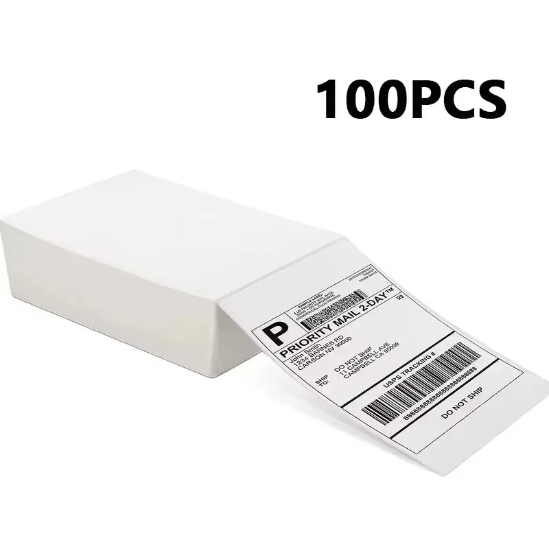 Papier thermique pour étiquettes 4x6 po (100x150 mm), 100, 200 ou 500 feuilles, compatible avec 9220, 9210, 246S, D100 et D200 7