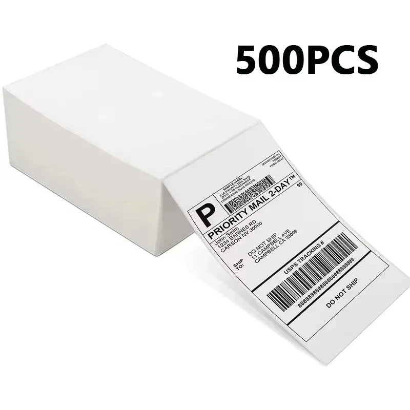 Papier thermique pour étiquettes 4x6 po (100x150 mm), 100, 200 ou 500 feuilles, compatible avec 9220, 9210, 246S, D100 et D200 8