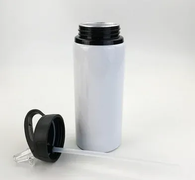 Bouteille en aluminium avec paille 600 ml, personnalisable avec logo ou photo 7