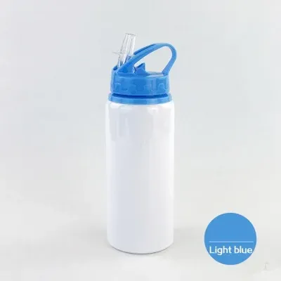 Bouteille en aluminium avec paille 600 ml, personnalisable avec logo ou photo 11