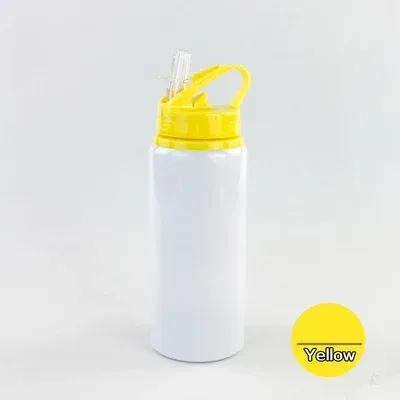Bouteille en aluminium avec paille 600 ml, personnalisable avec logo ou photo 8