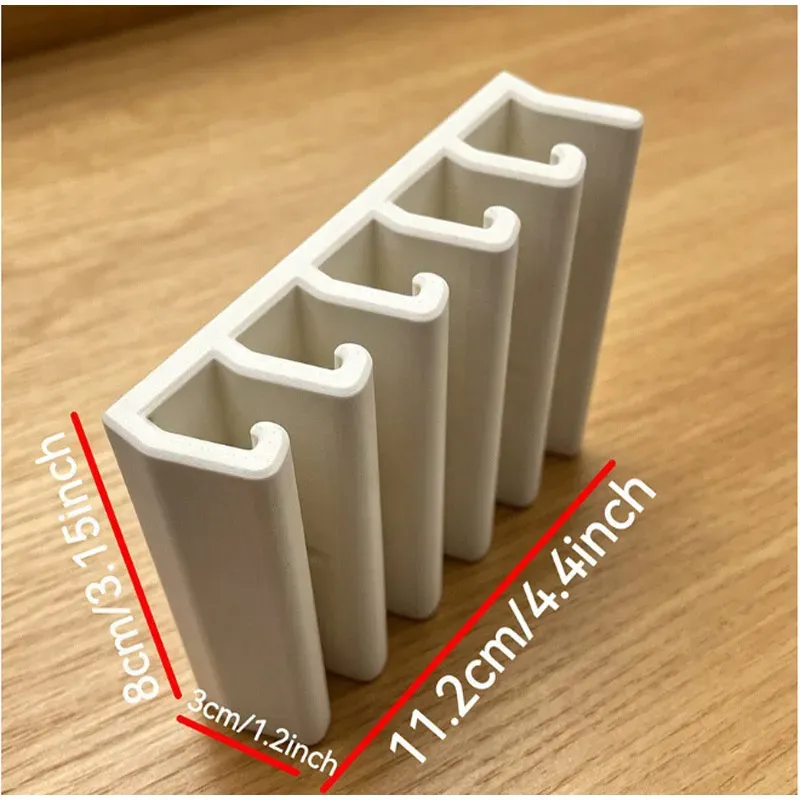 Organisateur de couvercles de cuisine à séparateurs réglables, support de rangement multi-fentes gain de place pour couvercles de casseroles, poêles et planches à découper 6