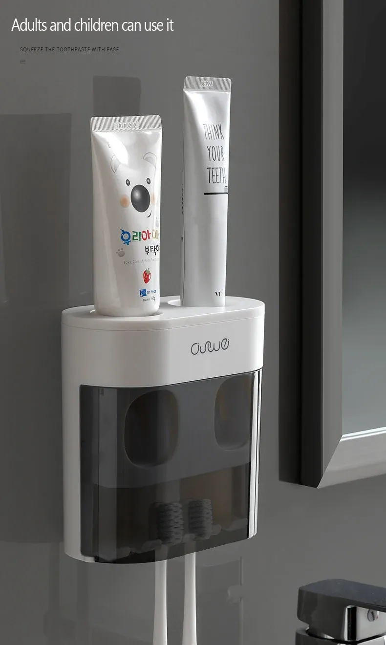 Distributeur de dentifrice en situation