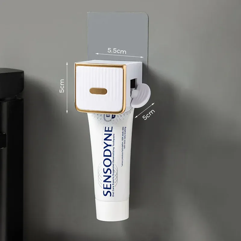 Presse-dentifrice mural automatique avec porte-brosse à dents magnétique 11
