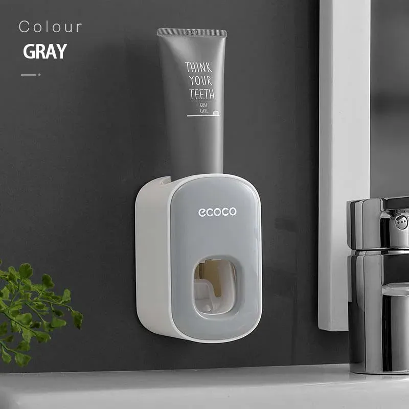Presse-dentifrice mural automatique avec porte-brosse à dents magnétique 9