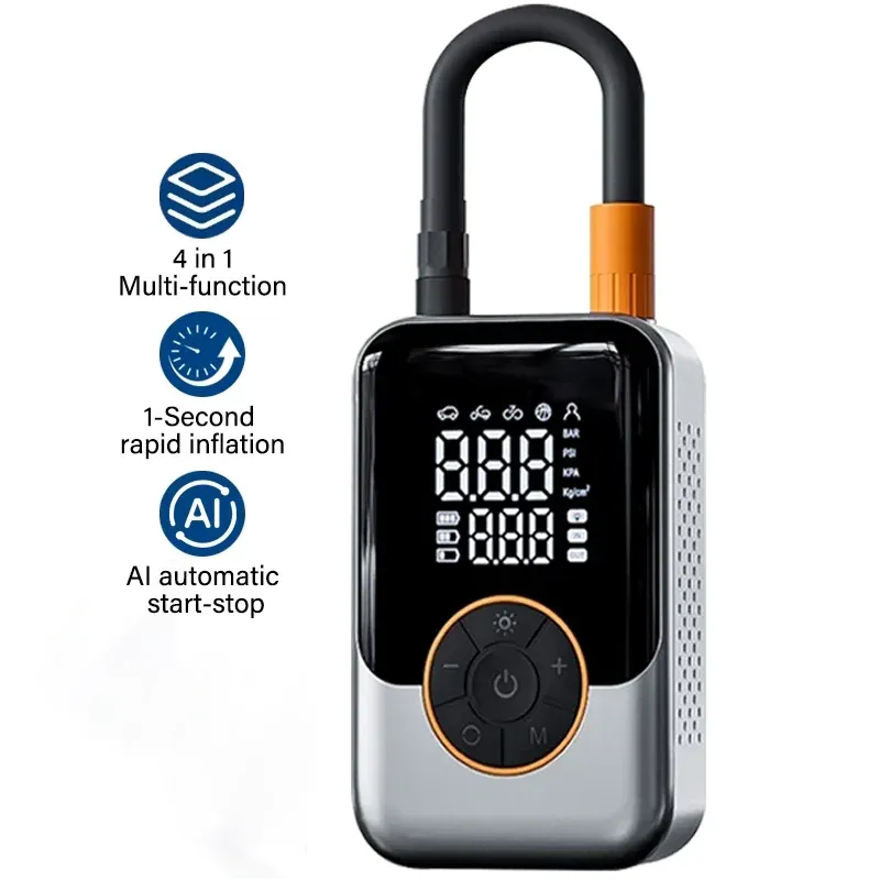 Gonfleur de pneus sans fil, compresseur d'air portable 150 PSI avec manomètre, pour voiture, vélo, moto et ballon