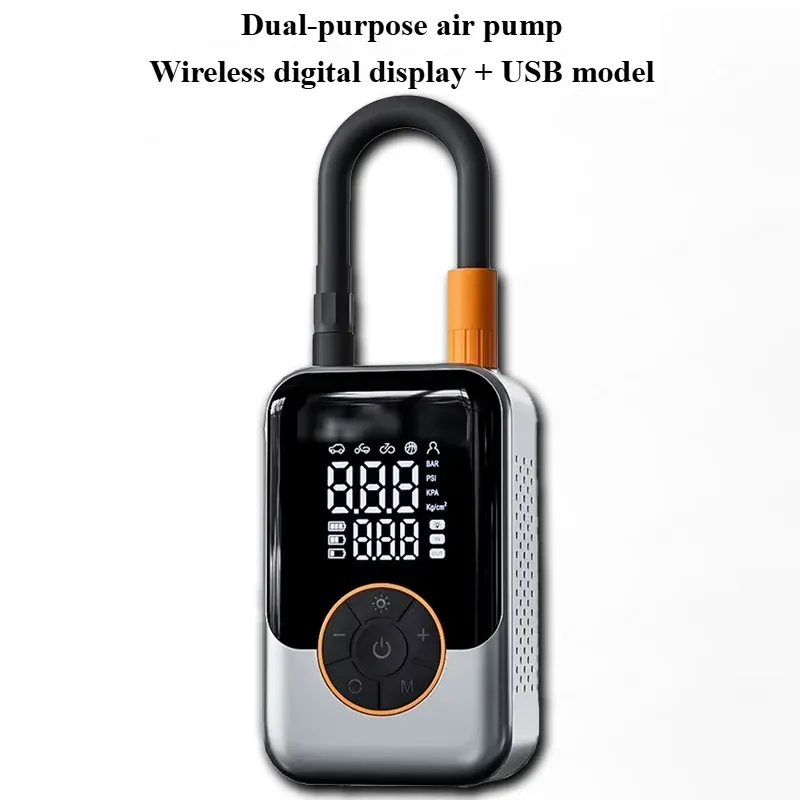 Gonfleur de pneus sans fil, compresseur d'air portable 150 PSI avec manomètre, pour voiture, vélo, moto et ballon 9