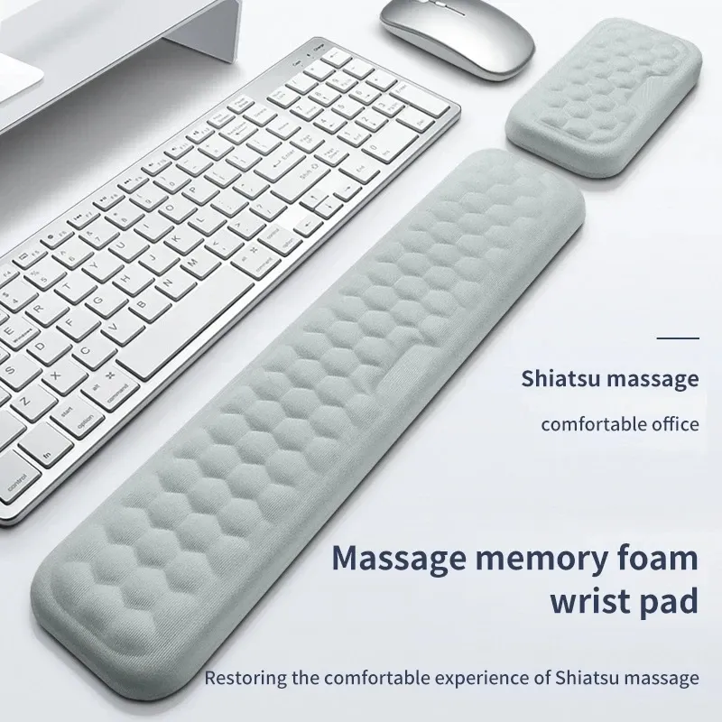 Repose-poignet ergonomique en mousse à mémoire de forme pour clavier et souris, compatible ordinateur et ordinateur portable 2
