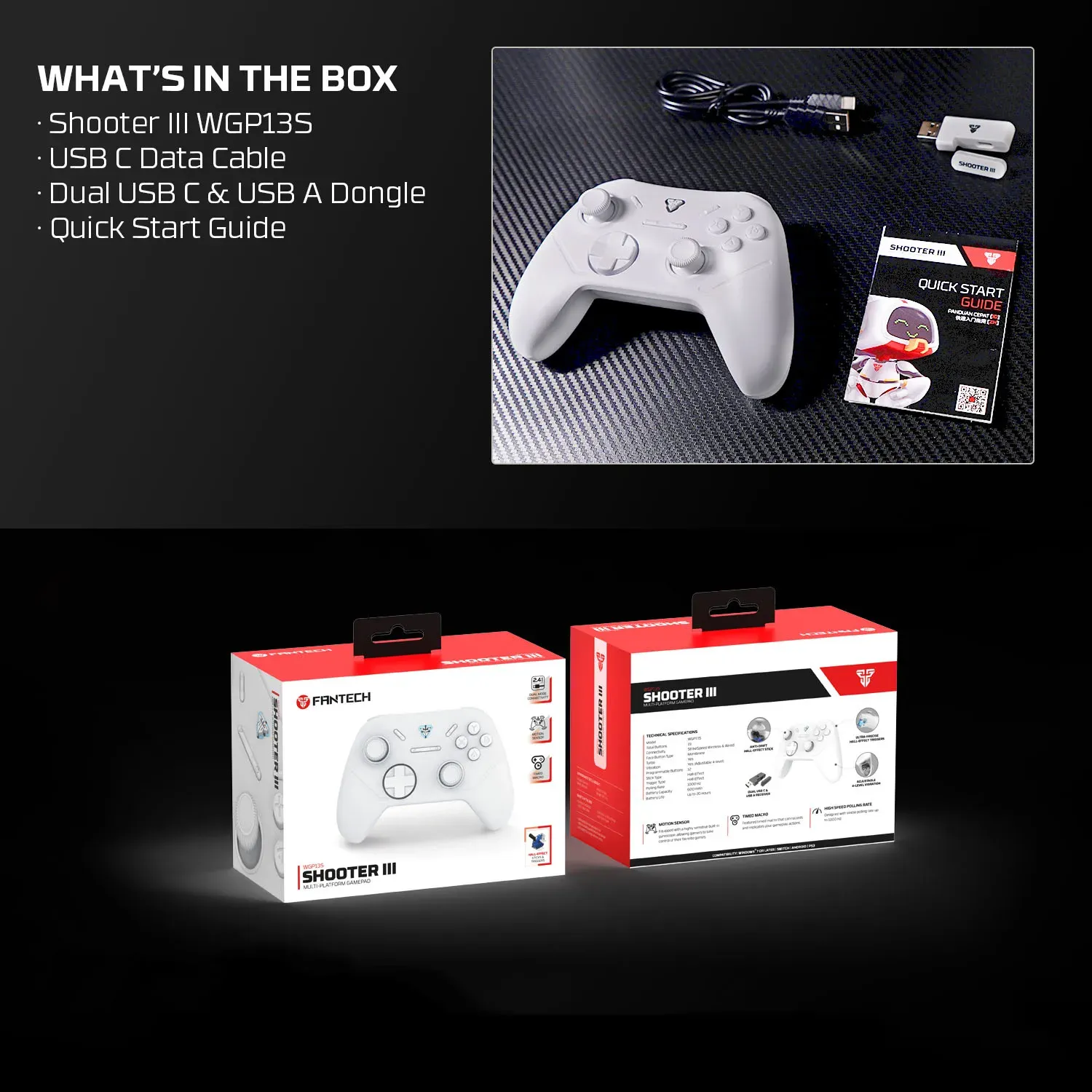 Manette FANTECH SHOOTER III, vue finale du produit