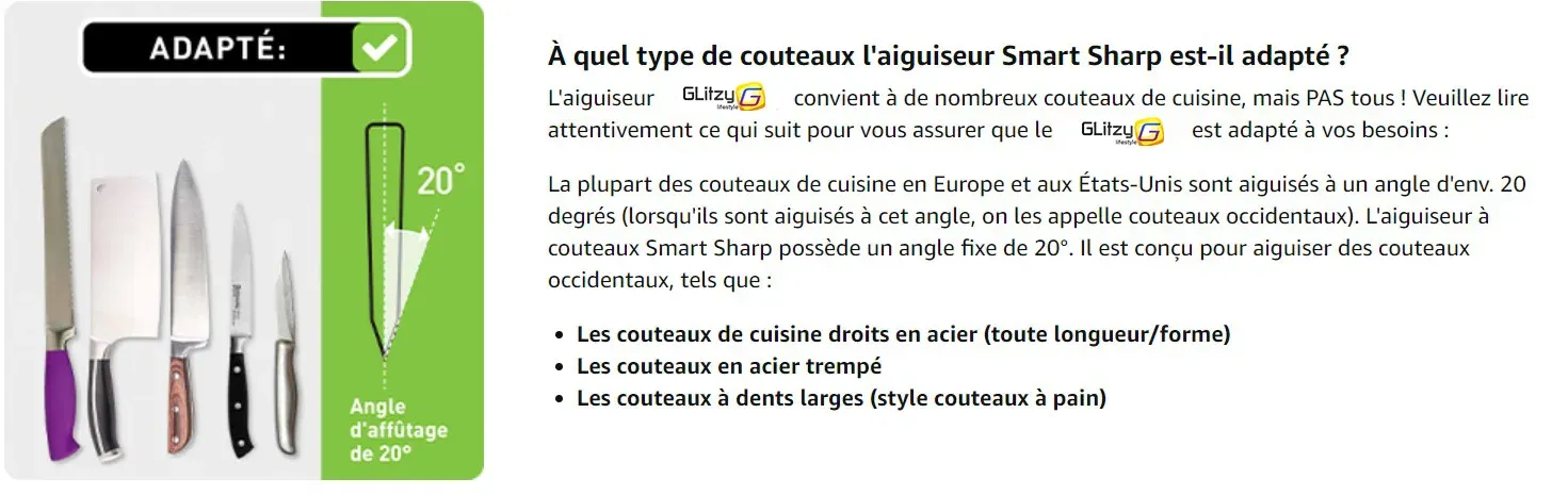 Détail de l'aiguiseur de couteau