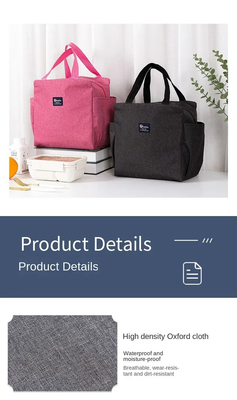 Sac isolé Bento détails de fermeture