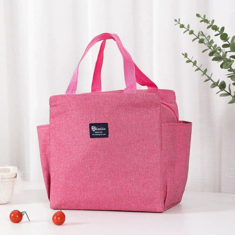 Sac à bento isotherme portable à double poche, sac à déjeuner en papier aluminium épais 8