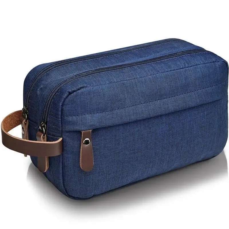 Sac de rangement de voyage grande capacité en tissu cationique, organisateur de toilette et de maquillage à compartiments 8