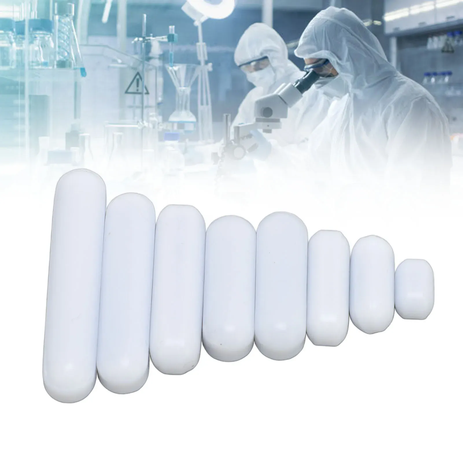 Barreau agitateur magnétique stable, résistant à la température, haute efficacité, 10 mm à 40 mm, avec boîte en plastique pour mélange 2