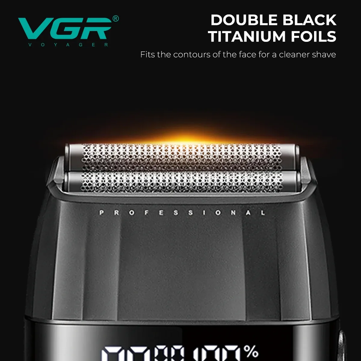 VGR Tondeuse à cheveux professionnelle sans fil V-640 pour homme, 9000 tr/min, réglable 3