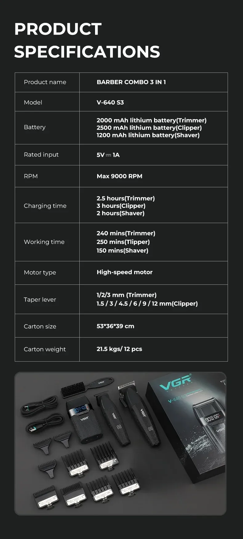 Tondeuse VGR V-640 en situation