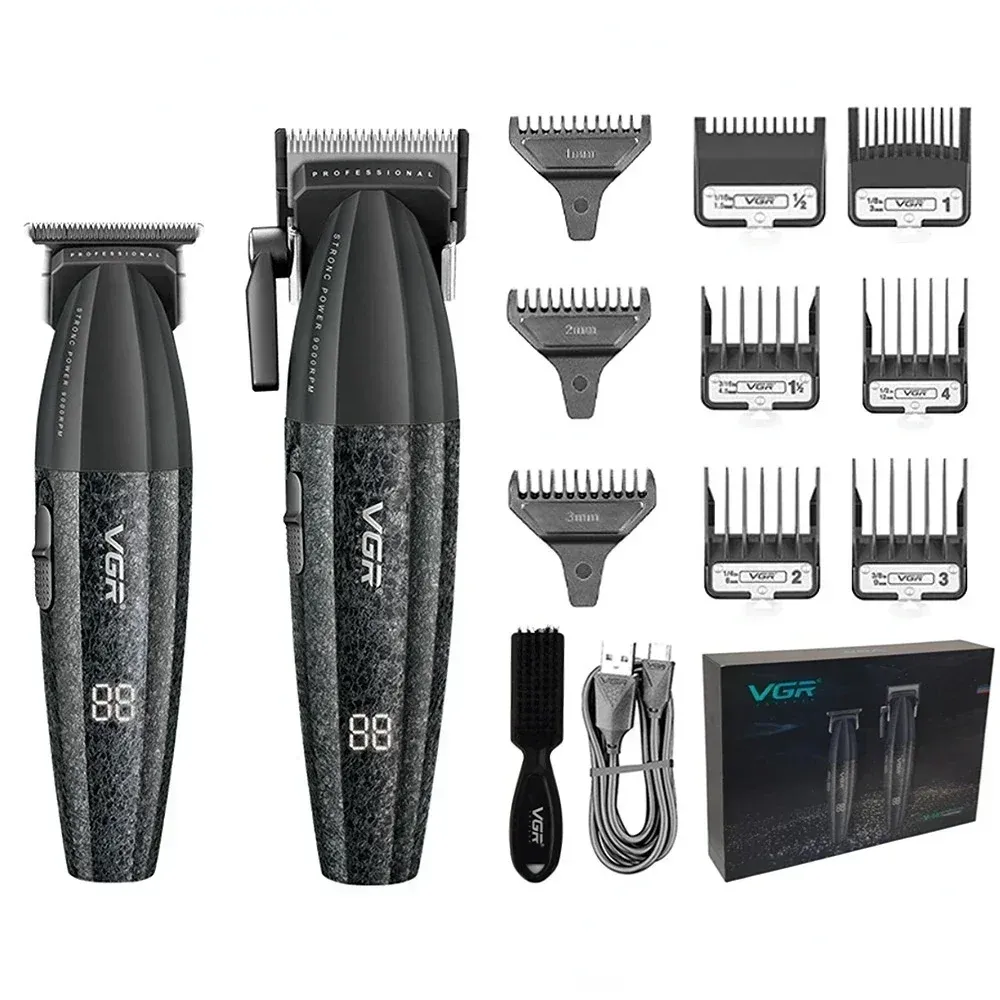 VGR Tondeuse à cheveux professionnelle sans fil V-640 pour homme, 9000 tr/min, réglable 10