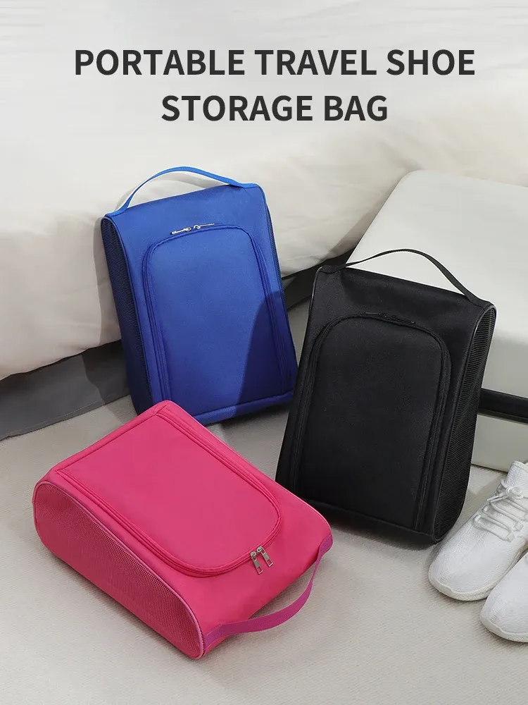 Sac de rangement pour chaussures noir au design minimaliste