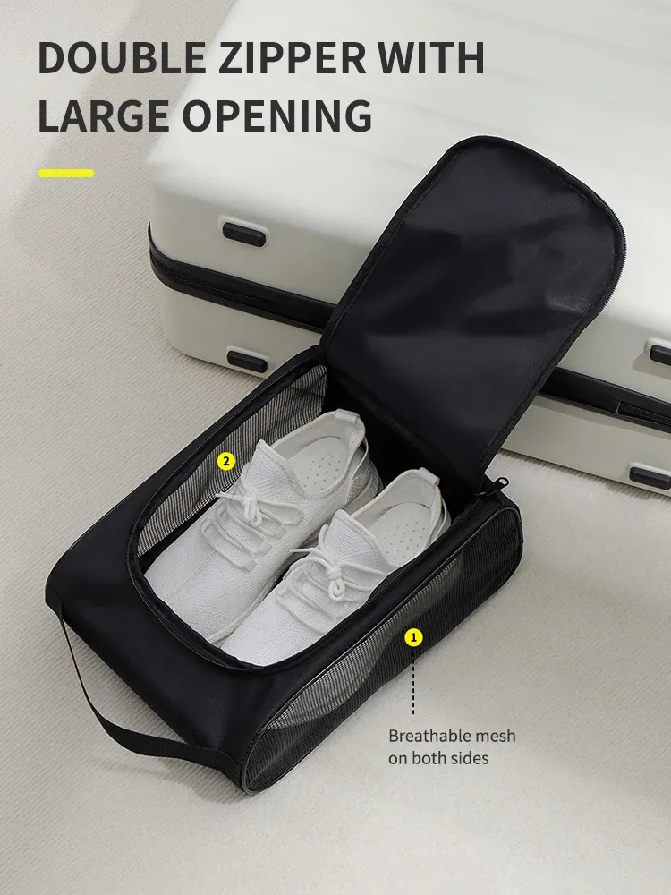 Vue détaillée du sac de rangement pour chaussures