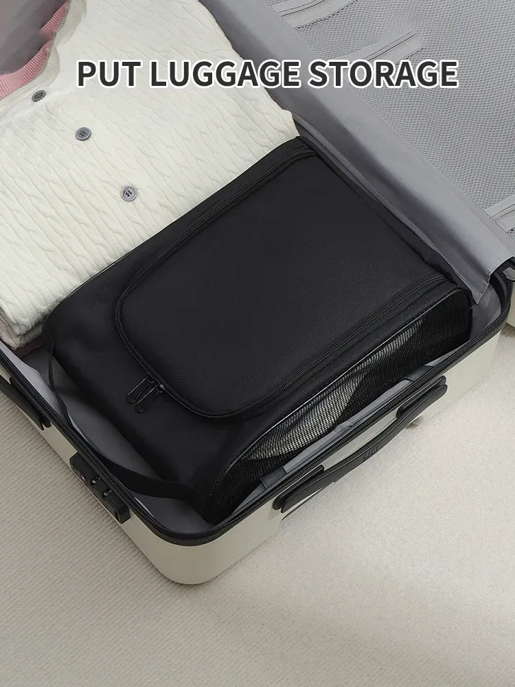 Détail du sac de rangement pour chaussures