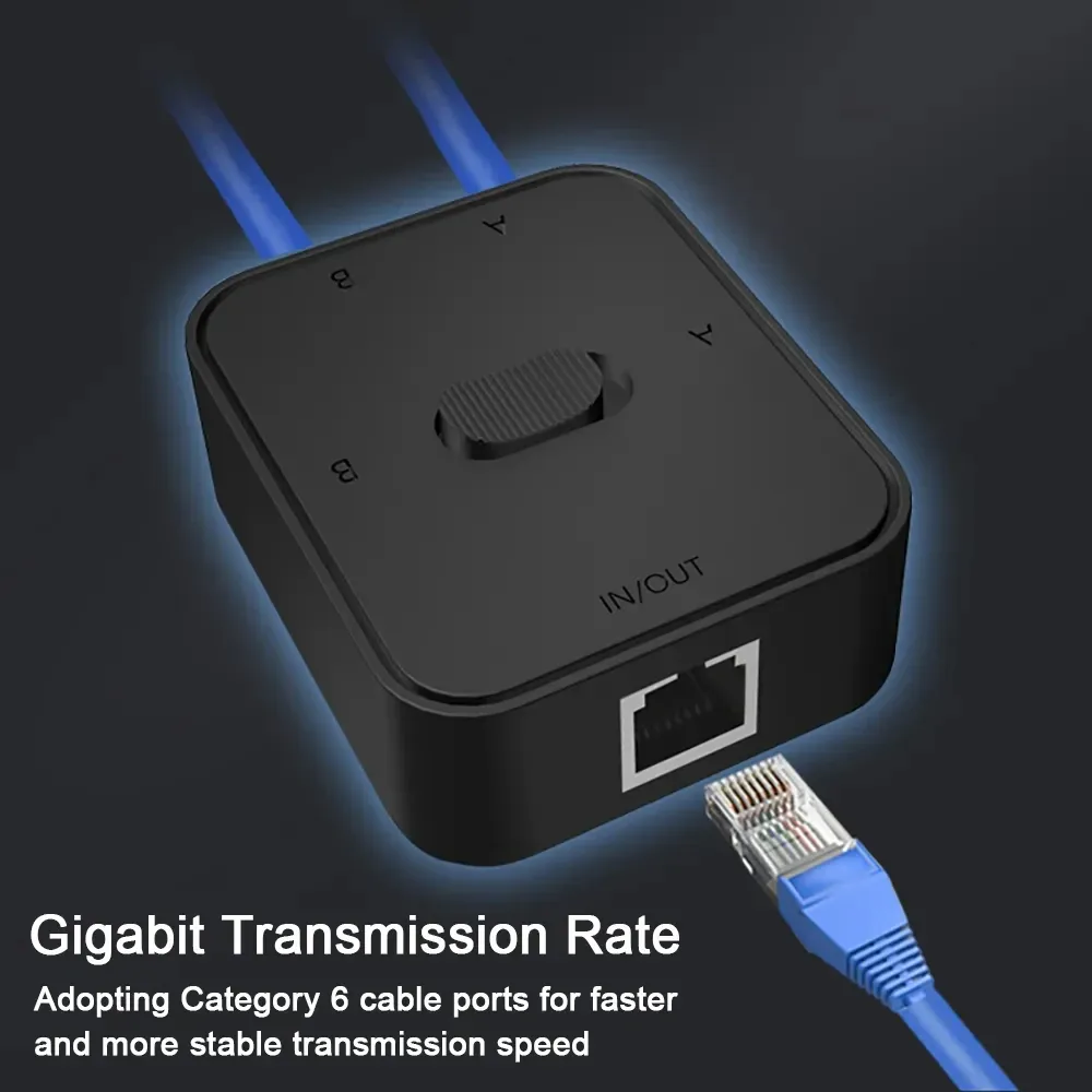 Commutateur réseau Gigabit 2 ports 1000 Mbps RJ45, sans alimentation 2