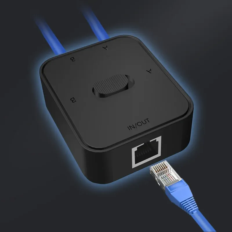 Commutateur réseau Gigabit 2 ports, détail du design