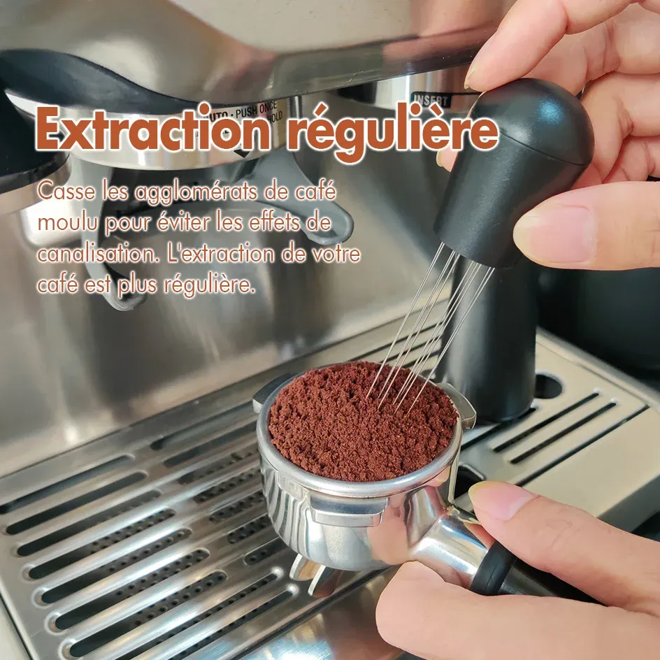 Répartition du café dans le panier
