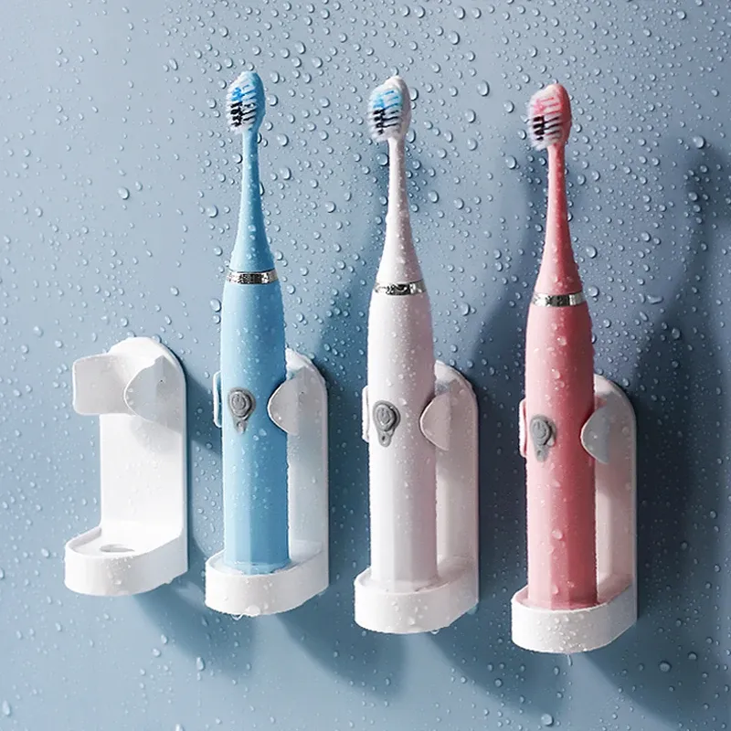 Support mural sans perçage pour brosse à dents électrique, idéal pour salle de bain, compatible avec 90 % des modèles 3
