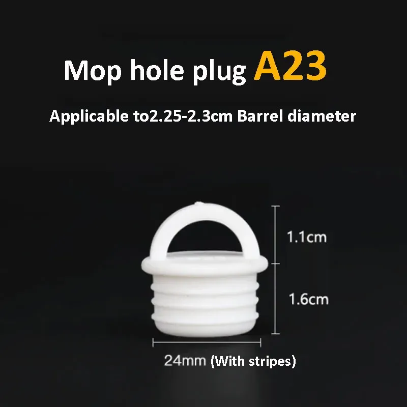 Bouchon de vidange rond en silicone blanc avec poignée pour seau à serpillière 9