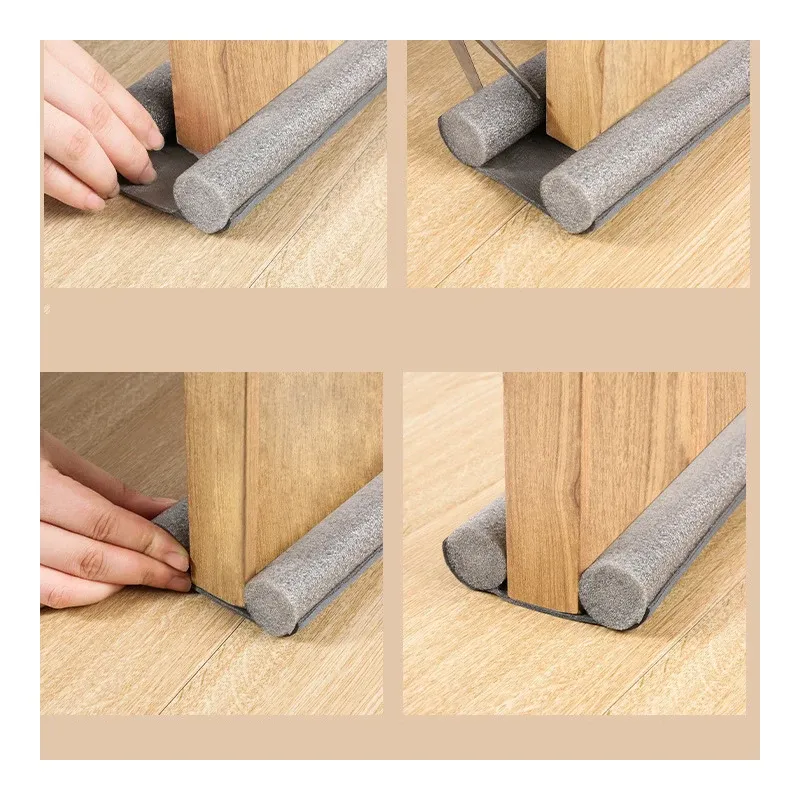Bouchon d'étanchéité flexible pour bas de porte, protection contre les courants d'air, la poussière et le vent 4