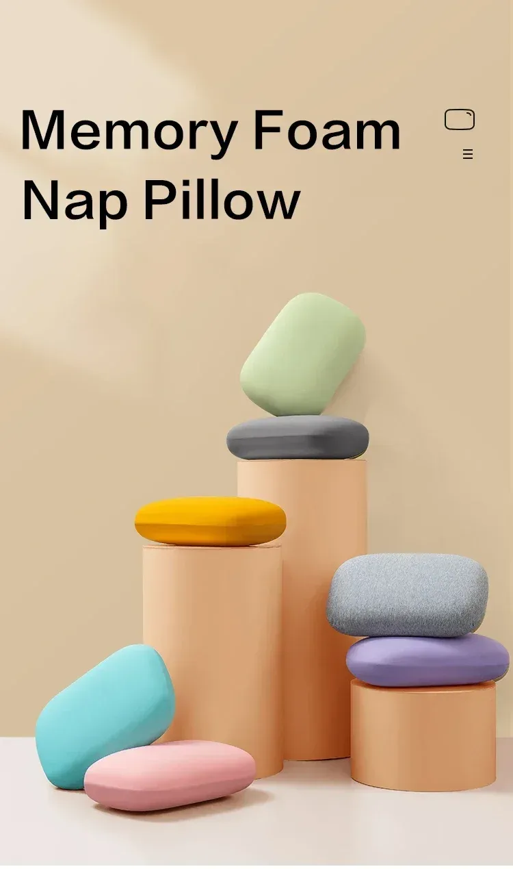 Oreiller cervical en mousse à mémoire de forme pour voyage, vue d'ensemble