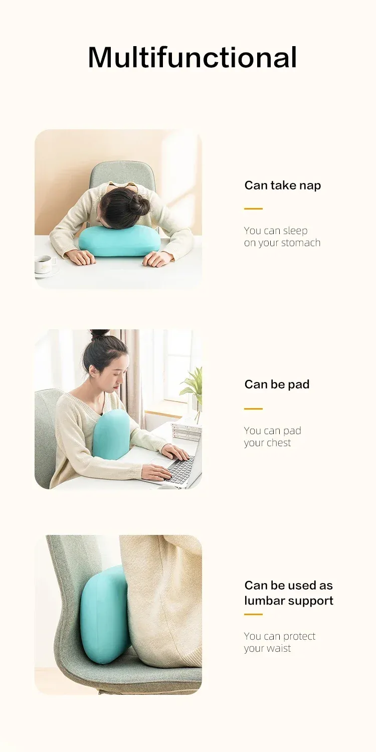 Détail de la forme ergonomique de l'oreiller cervical