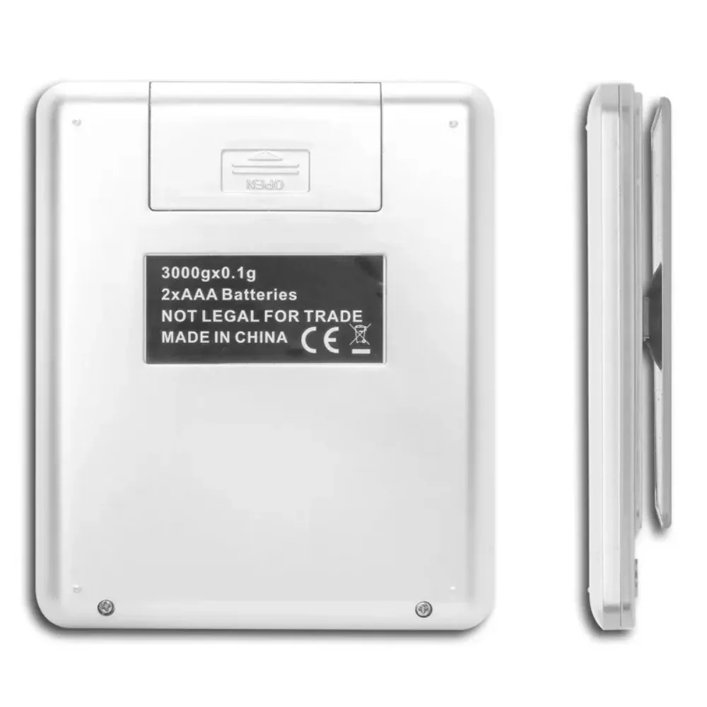 Balance de cuisine numérique 3000 g / 0,1 g avec écran LCD et fonction tare 5