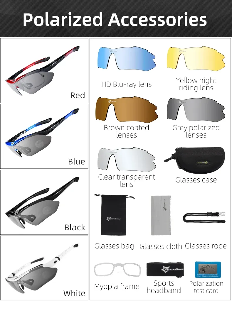 Lunettes ROCKBROS, vue de détail
