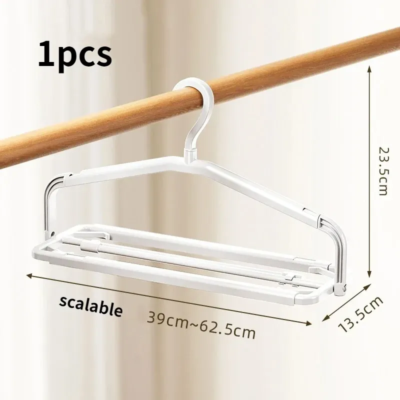 Porte-vêtements télescopique antidérapant sans trace, support multifonctionnel pour manteaux, serviettes, couettes et draps – Organisateur de balcon 6