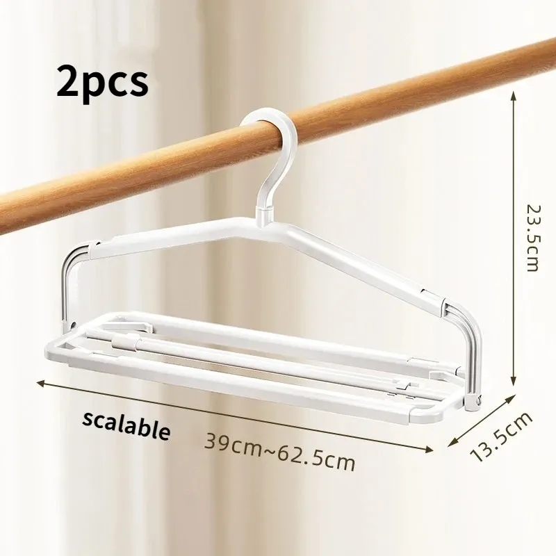 Porte-vêtements télescopique antidérapant sans trace, support multifonctionnel pour manteaux, serviettes, couettes et draps – Organisateur de balcon 7