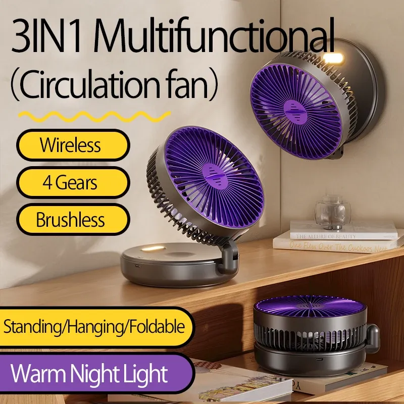 Ventilateur mural pliable portable, vue d'ensemble