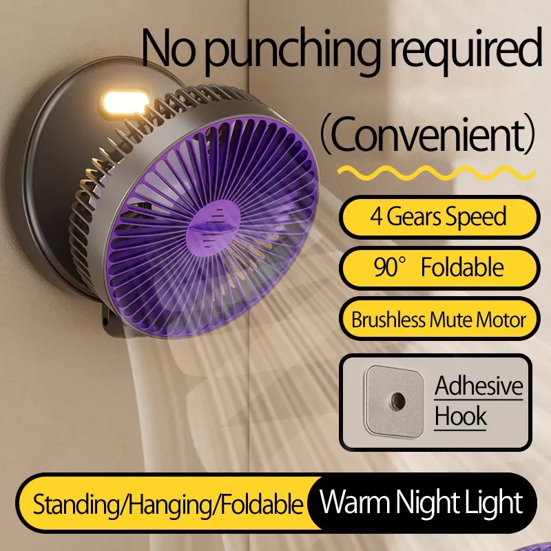 Ventilateur mural pliable portable, mise en situation