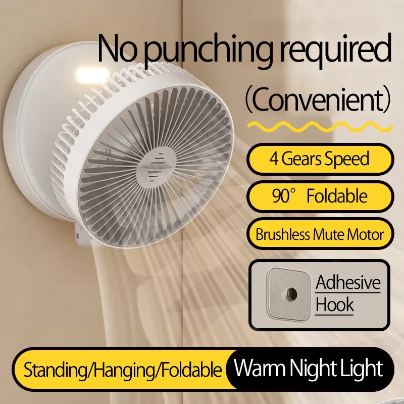 Ventilateur mural pliable portable, détail