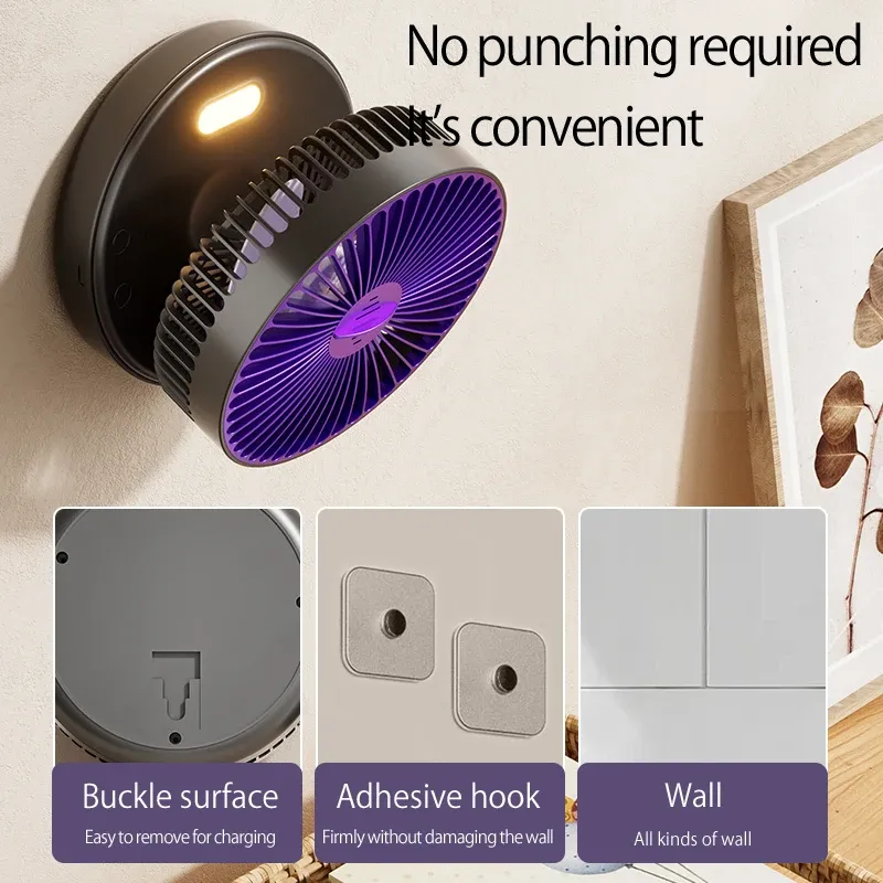 Ventilateur mural pliable portable, détail